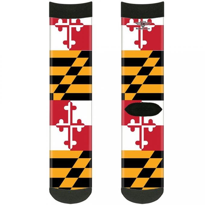 Sock Pair - Polyester - Maryland Flags - CREW