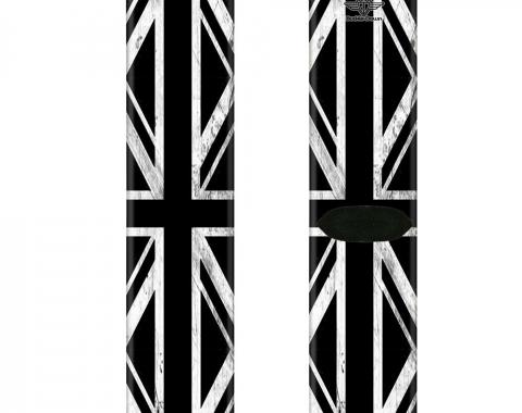 Sock Pair - Polyester - Union Jack Distressed Black/White - CREW