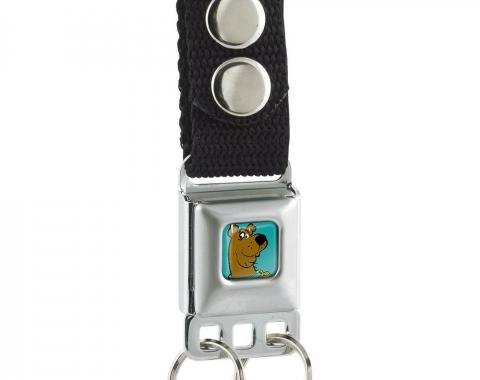 Keychain - Scooby Doo Face Full Color Turquoise Glow