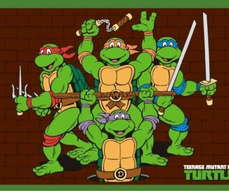 Placemat - Classic Teenage Mutant Ninja Turtles Group Pose/Brick Wall