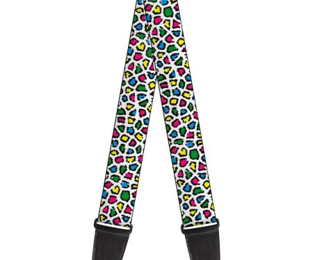 Guitar Strap - Leopard White/Multi Color