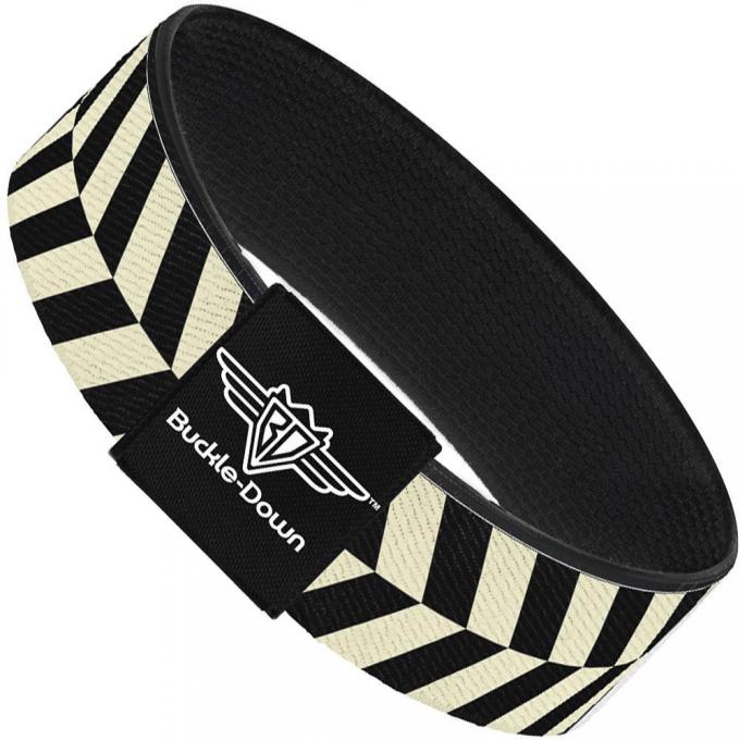 Buckle-Down Elastic Bracelet - Rhombus Split White/Black