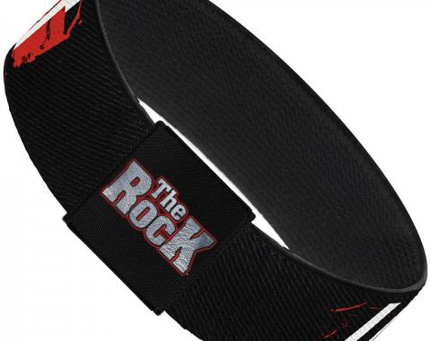 Elastic Bracelet - 1.0" - The Rock I BRING IT Paint Stroke Black/Red/White