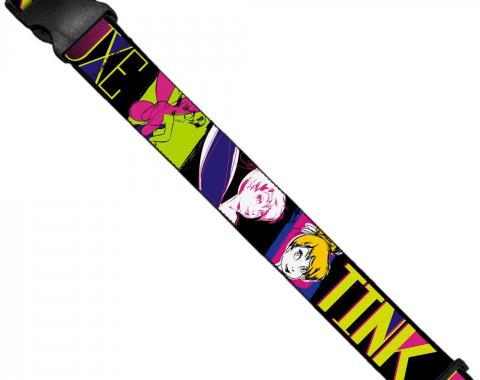 Luggage Strap - TINK LUXE Sketch Black/Multi Neon