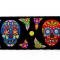 Dog Leash - Colorful Calaveras Black/Multi Color