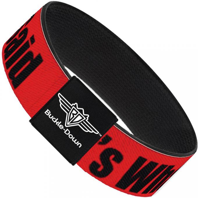 Buckle-Down Elastic Bracelet - THAT'S WHAT SHE SAID Red/Black