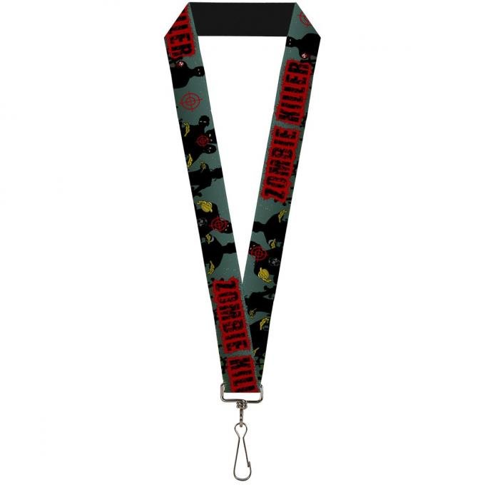 Buckle-Down Lanyard - ZOMBIE KILLER Zombie March Green/Red/Black