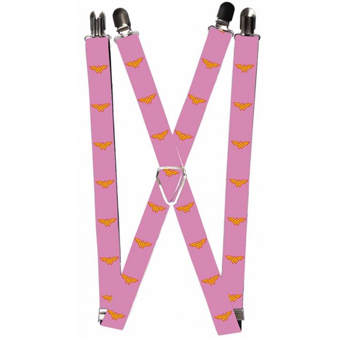Suspenders - 1.0" - Wonder Woman Logo Pink