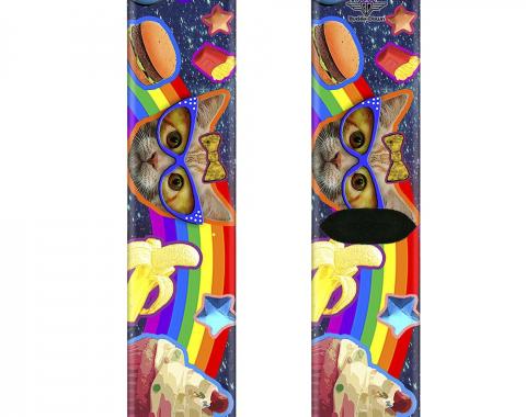 Sock Pair - Polyester - Pets & Snacks Rainbow Collage - CREW