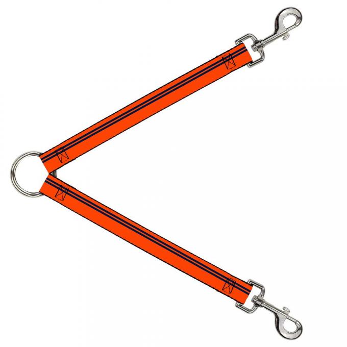 Dog Leash Splitter - Racing Stripe Orange/Navy