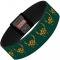 MARVEL AVENGERS 
Elastic Bracelet - 1.0" - Loki Helmet Greens/Gold/Black