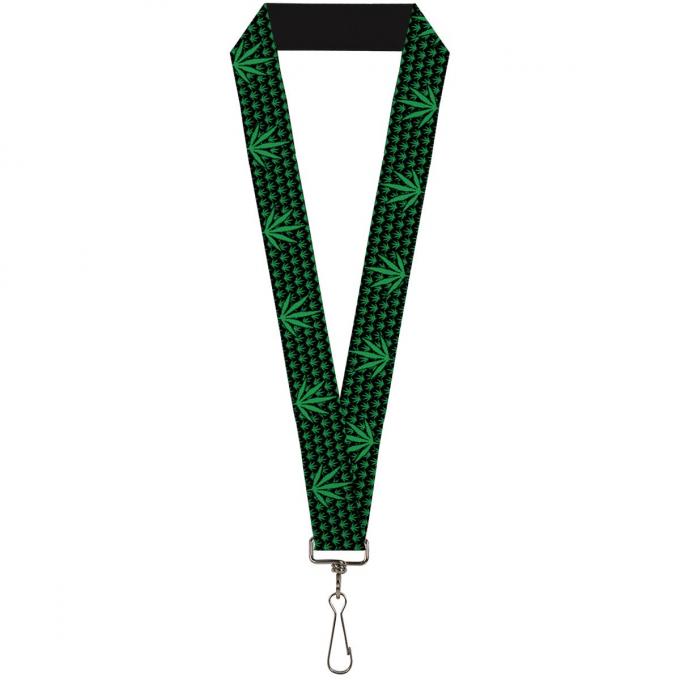 Buckle-Down Lanyard - Marijuana Garden Black/Green