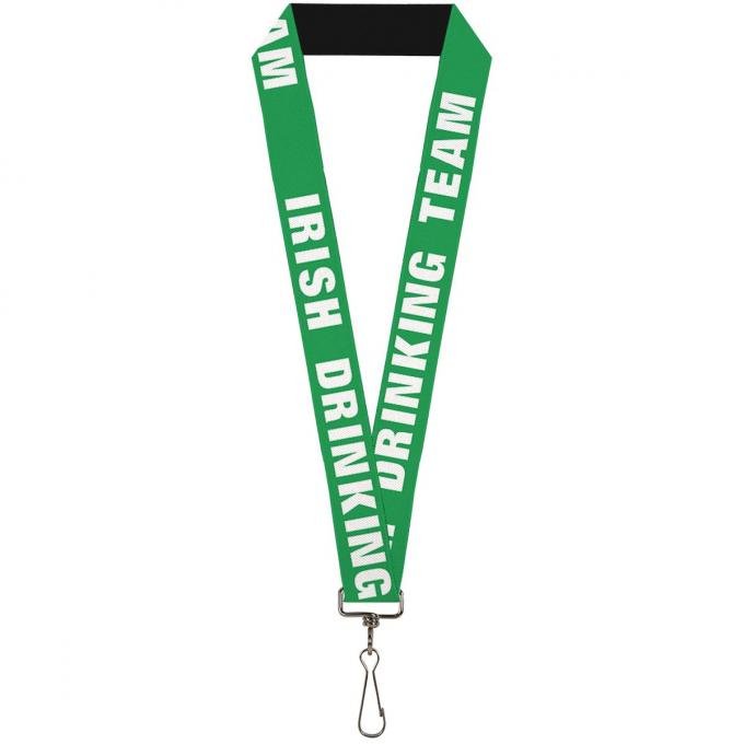 Buckle-Down Lanyard - IRISH DRINKING TEAM Green/White