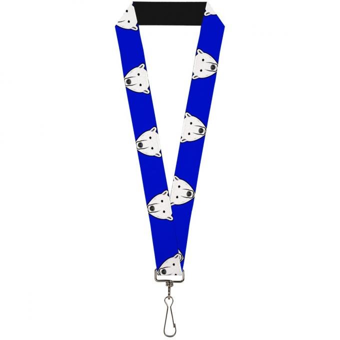 Buckle-Down Lanyard - Polar Bear w/Mustache Royal