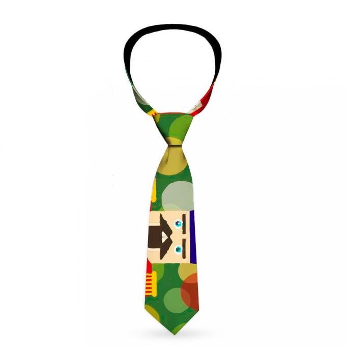 Buckle-Down Necktie - Christmas Nutcracker/Polka Dots Greens/Gold/Red
