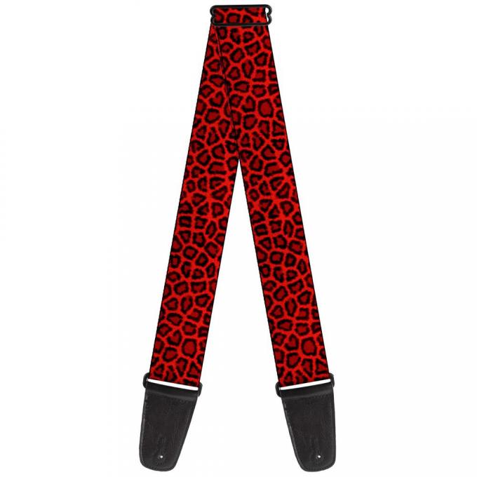 Guitar Strap - Leopard Red
