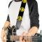 Guitar Strap - Nerd Happy Face Black/Yellow/Black