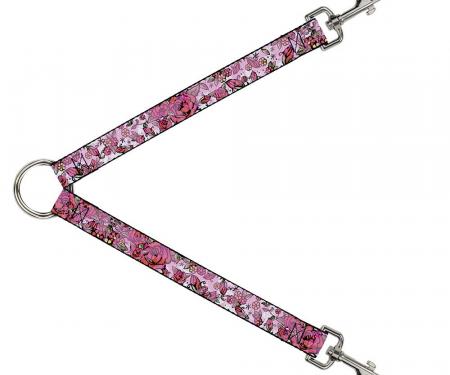 Dog Leash Splitter - Born to Blossom CLOSE-UP White