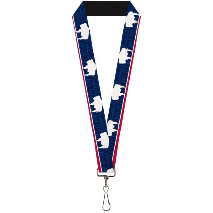 Buckle-Down Lanyard - Wyoming Flags/WYOMING Typography