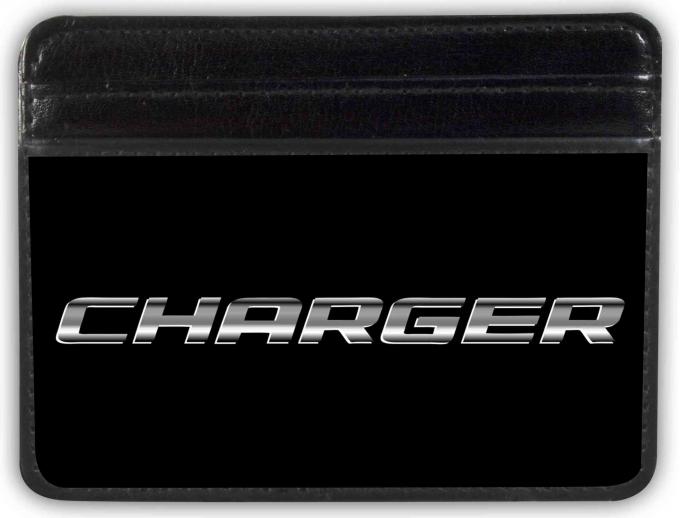 Weekend Wallet - CHARGER Emblem Text Black/Silver-Fade