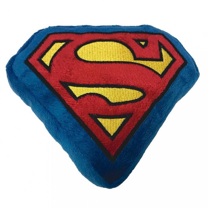 DTPT-SMBB 
Dog Toy Squeaky Plush - Superman Shield Blue/Red/Yellow