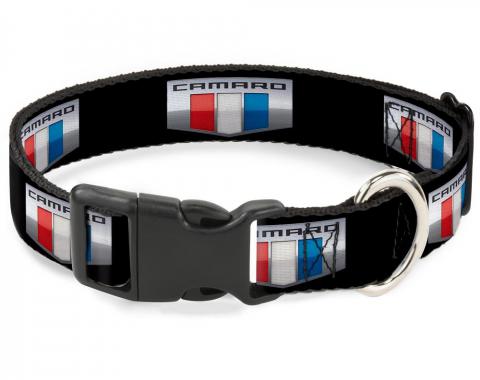 Plastic Breakaway Clip Collar - CAMARO Six Badge Black/Silver/Red/White/Blue