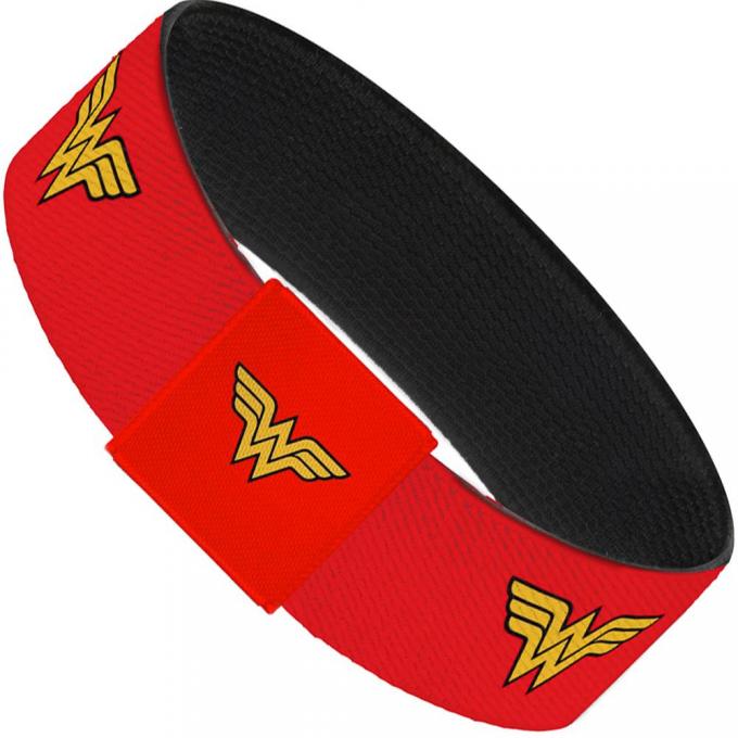 Elastic Bracelet - 1.0" - Wonder Woman Logo Red