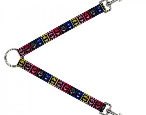 Dog Leash Splitter - Power Rangers Faces Blocks