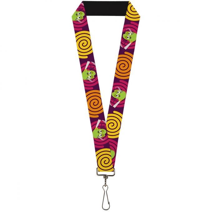 Buckle-Down Lanyard - Green Dragons Smoking Purple