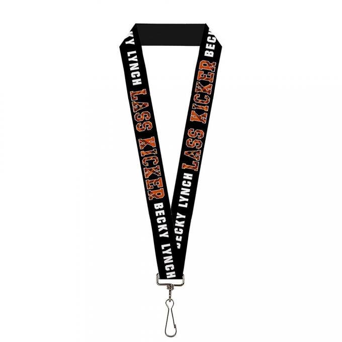 Lanyard - 1.0" -  LASS KICKER-BECKY LYNCH Full Color Black/White/Buffalo Plaid Red