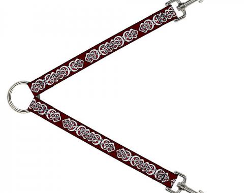 Dog Leash Splitter - Celtic Knot5 Reds/Black/White