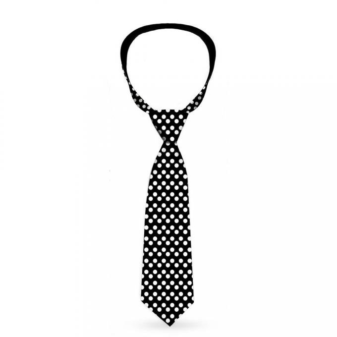 Buckle-Down Necktie - Micro Polka Dots2 Black/White