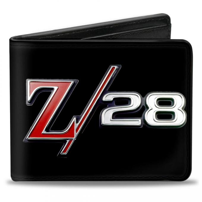 Bi-Fold Wallet - 1969 Camaro Z/28 Emblem Black/Silvers/Red