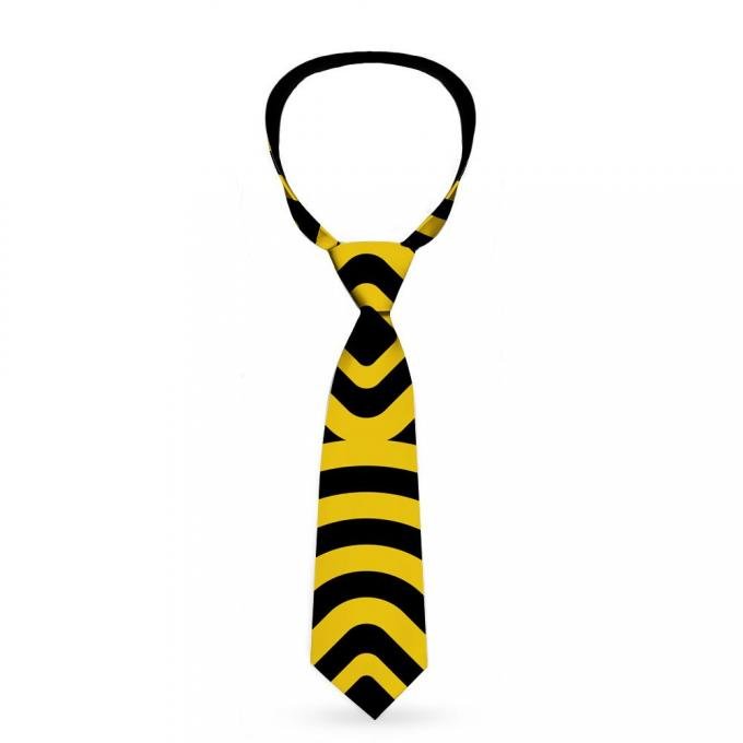 Buckle-Down Necktie - Square Target Gold/Black