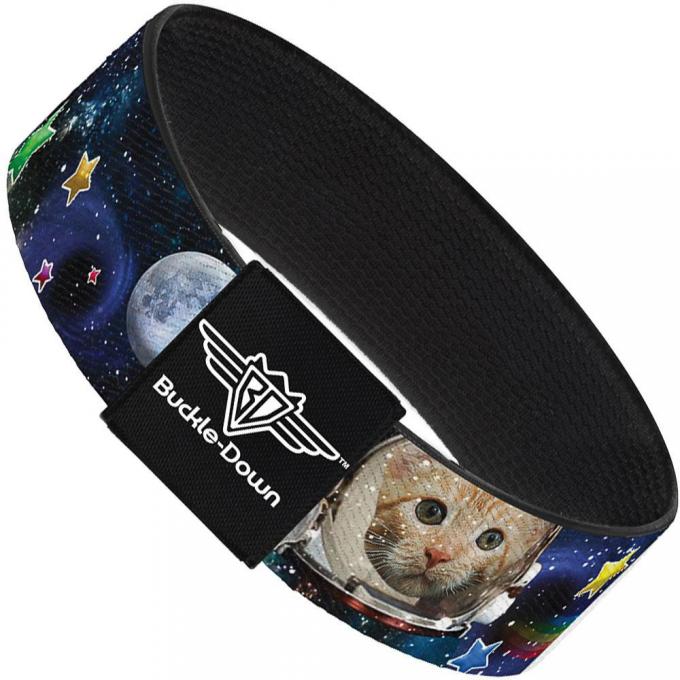Buckle-Down Elastic Bracelet - Astronaut Cats in Space/Rainbows/Stars