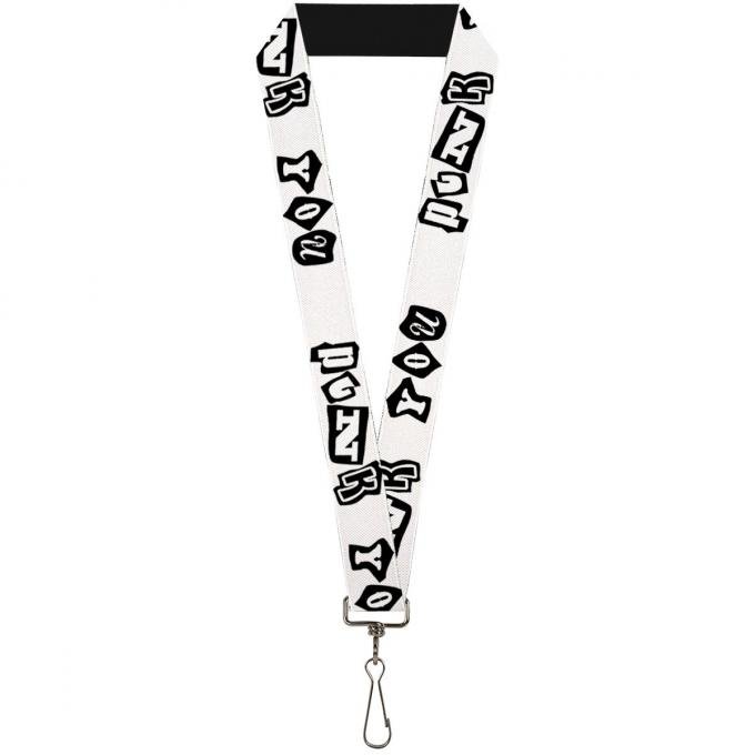 Buckle-Down Lanyard - Punk You White/Black