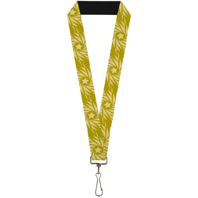 Buckle-Down Lanyard - Pinwheel Star Olive Green/Beige
