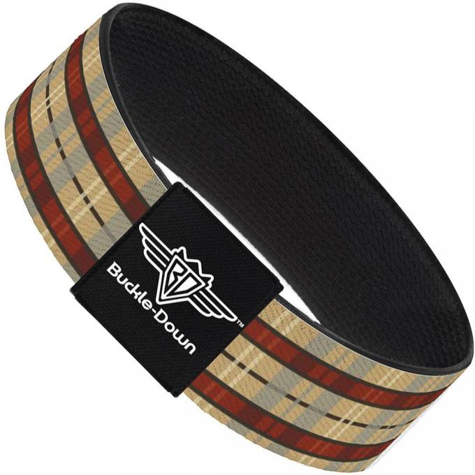 Buckle-Down Elastic Bracelet - Americana Plaid