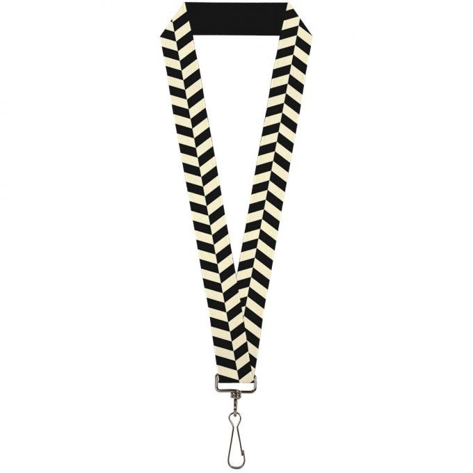 Buckle-Down Lanyard - Rhombus Split White/Black