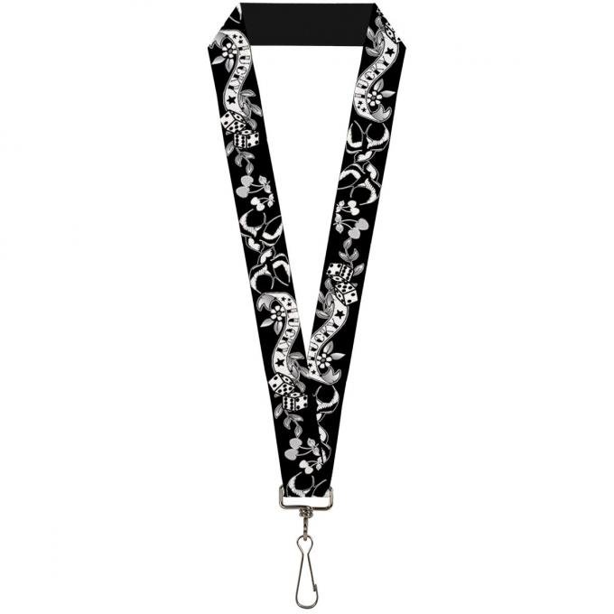 Buckle-Down Lanyard - Lucky Black/White