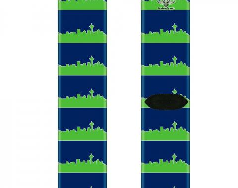 Sock Pair - Polyester - Seattle Skyline Navy/Gray/Green - CREW