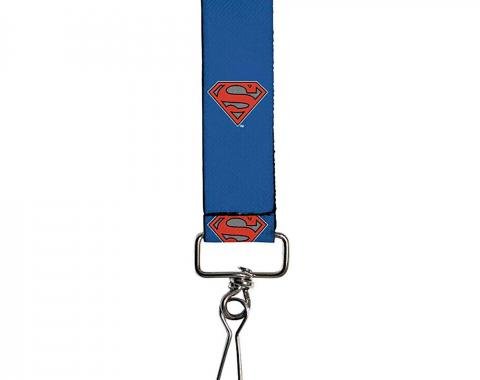 Key Fob - 1.0" - Superman Shiled/New 52 Pose Blue