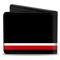 Bi-Fold Wallet - PLYMOUTH Text/Stripe Black/White/Red