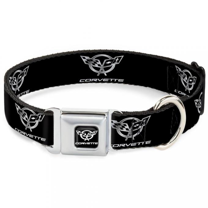 Dog Collar C5-Corvette Black/Silver - Corvette Black/Silver Repeat