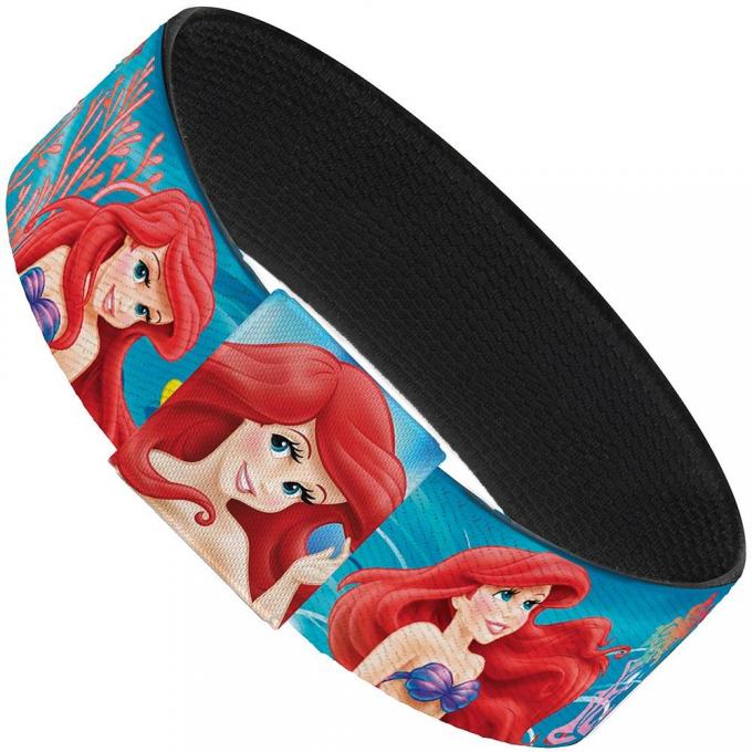 Elastic Bracelet - 1.0" - Ariel & Flounder Vivid Underwater Poses