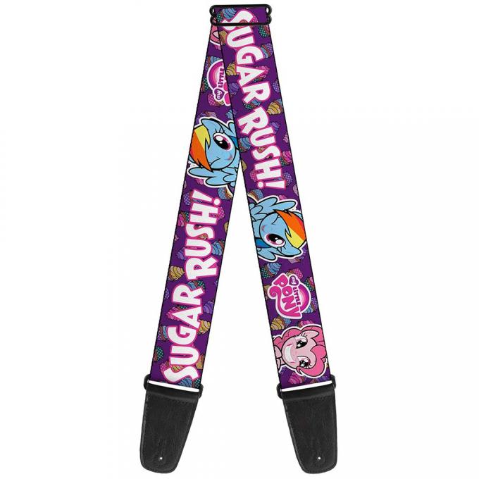 Guitar Strap - Pinkie Pie & Rainbow Dash/Cupcakes SUGAR RUSH! Purple/Multi Color