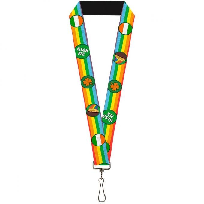 Buckle-Down Lanyard - St. Pat's Rainbow/Coins