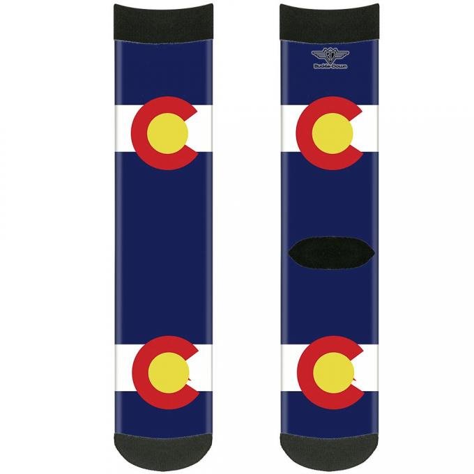 Sock Pair - Polyester - Colorado Flags - CREW
