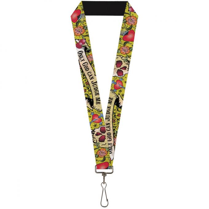 Buckle-Down Lanyard - Only God Can Judge Me Yellow