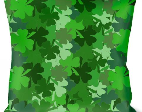Buckle-Down Throw Pillow - St. Pat's Stacked Shamrocks Greens